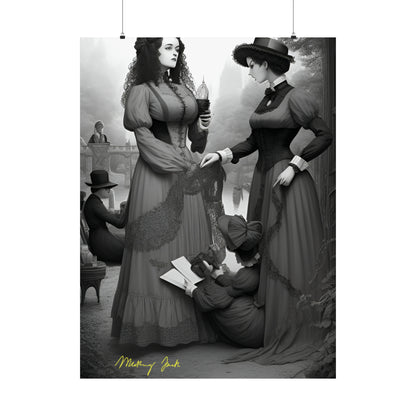 Victorian Ladies Day Out Matte Vertical Posters