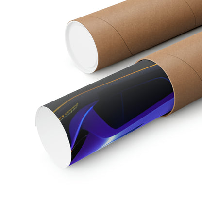 Purple Sportscar Matte Vertical Posters