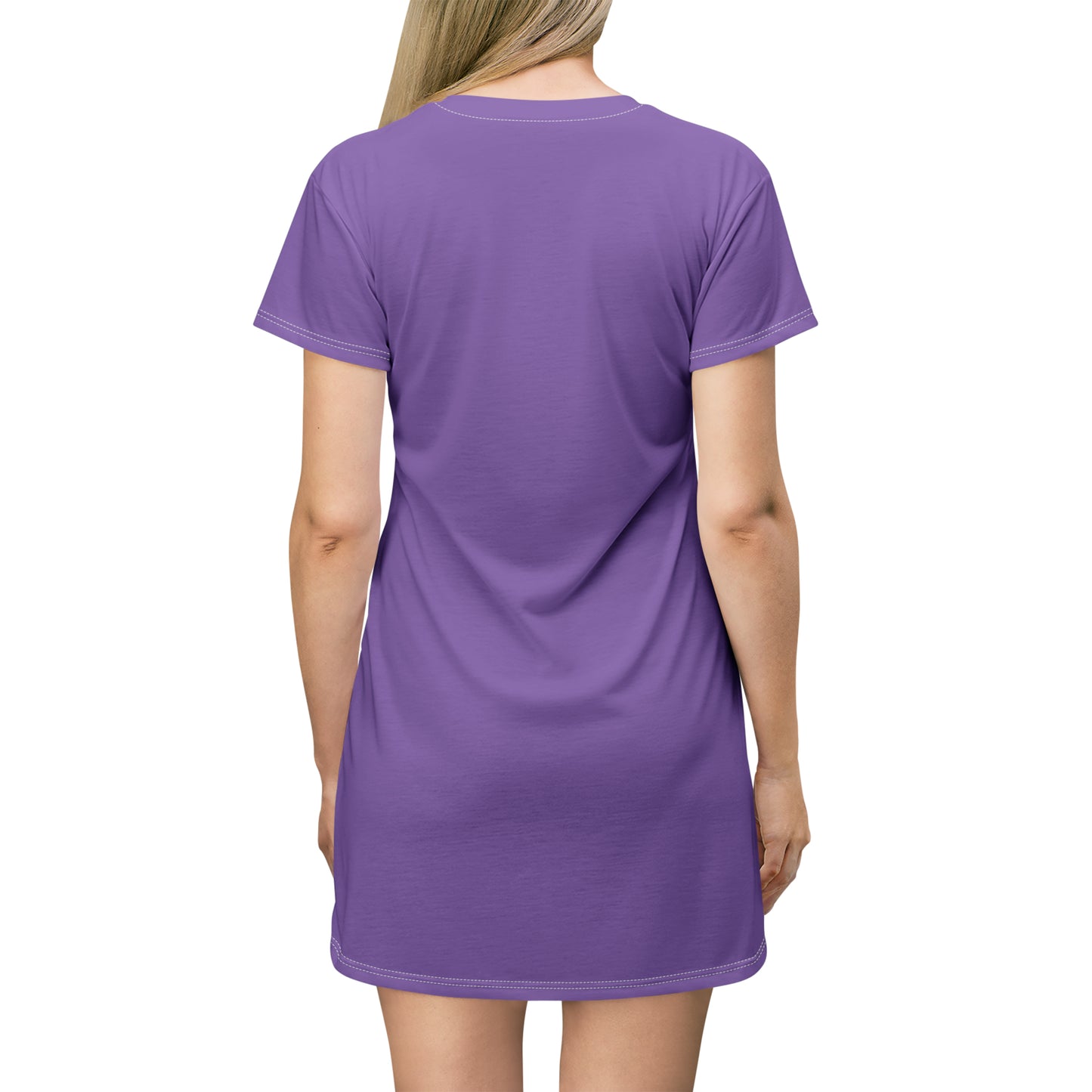 Galaxy T-Shirt Dress (AOP) light purple