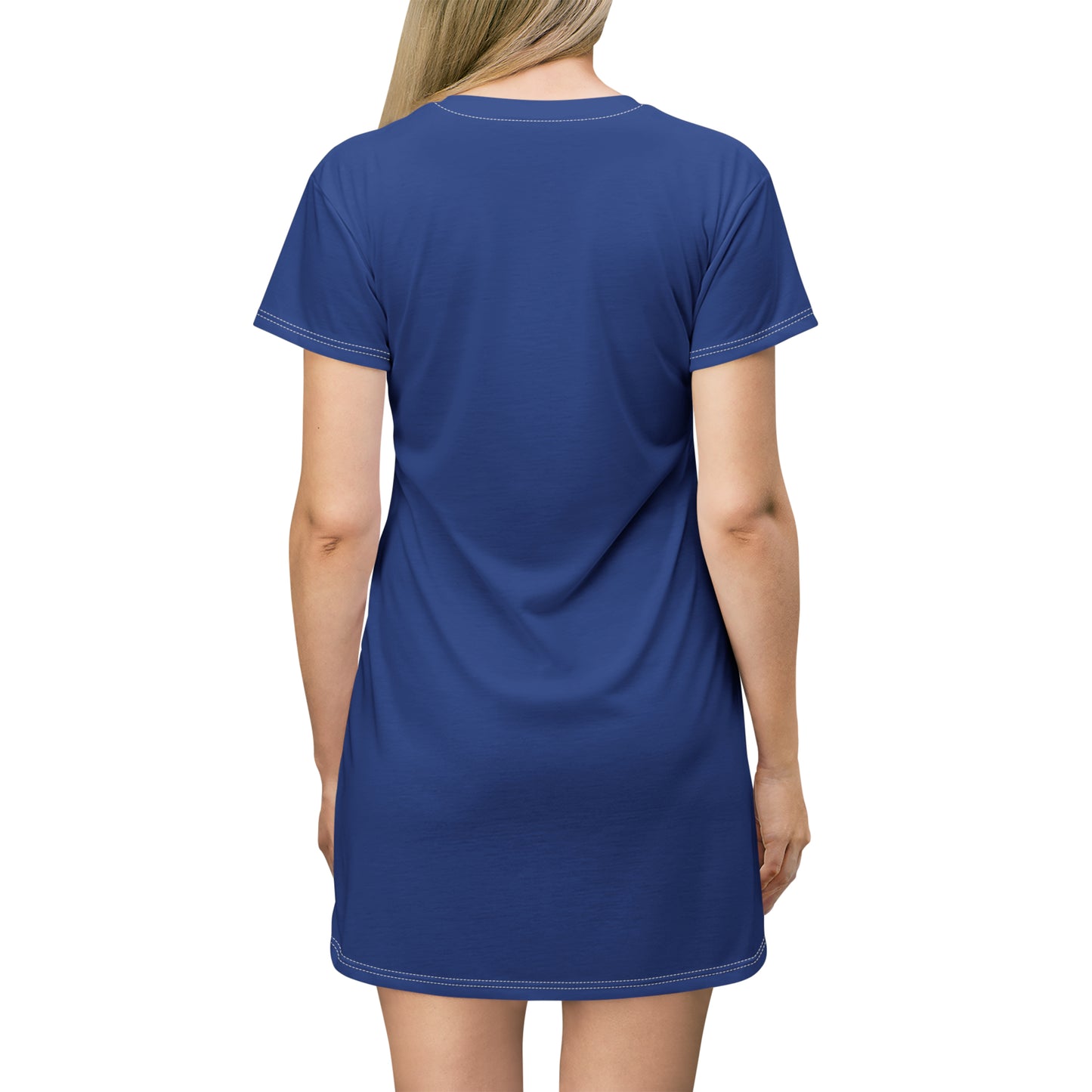 Galaxy T-Shirt Dress (AOP) dark blue