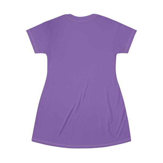 Galaxy T-Shirt Dress (AOP) light purple