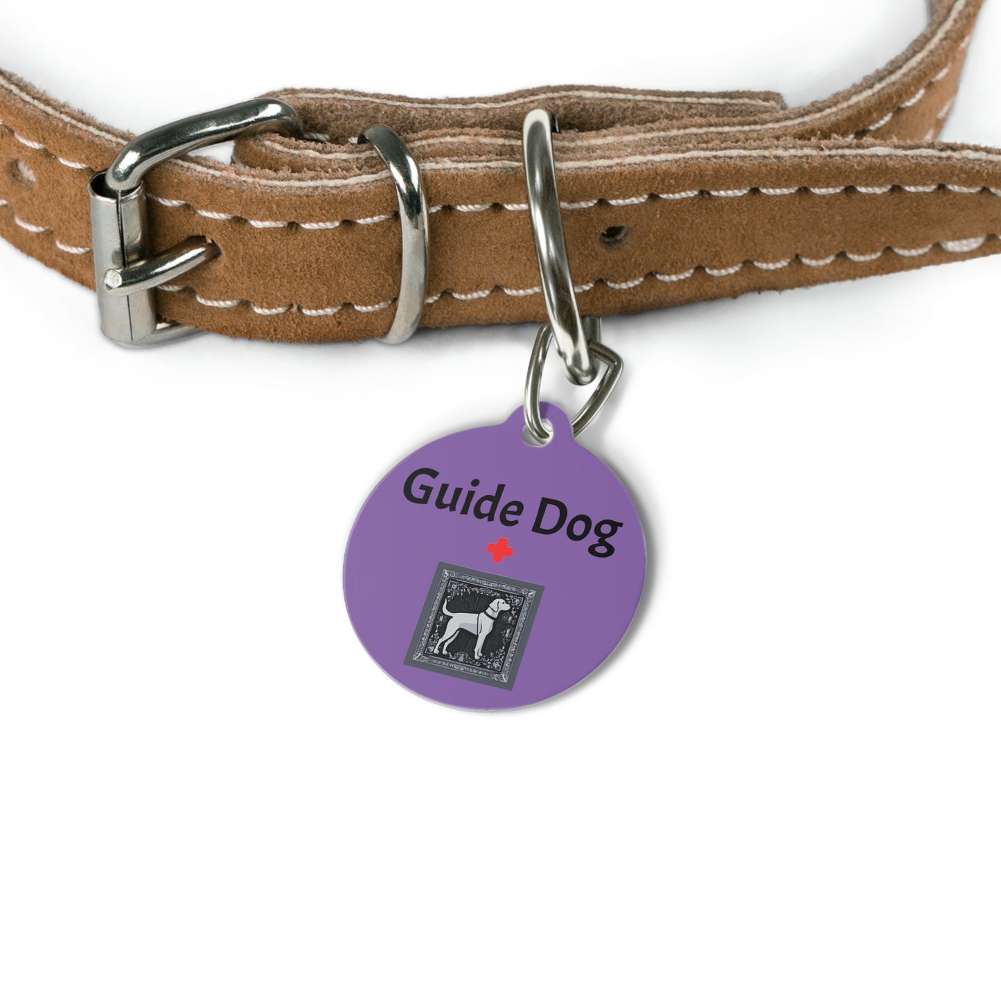 Guide Dog Pet Tag Light Purple