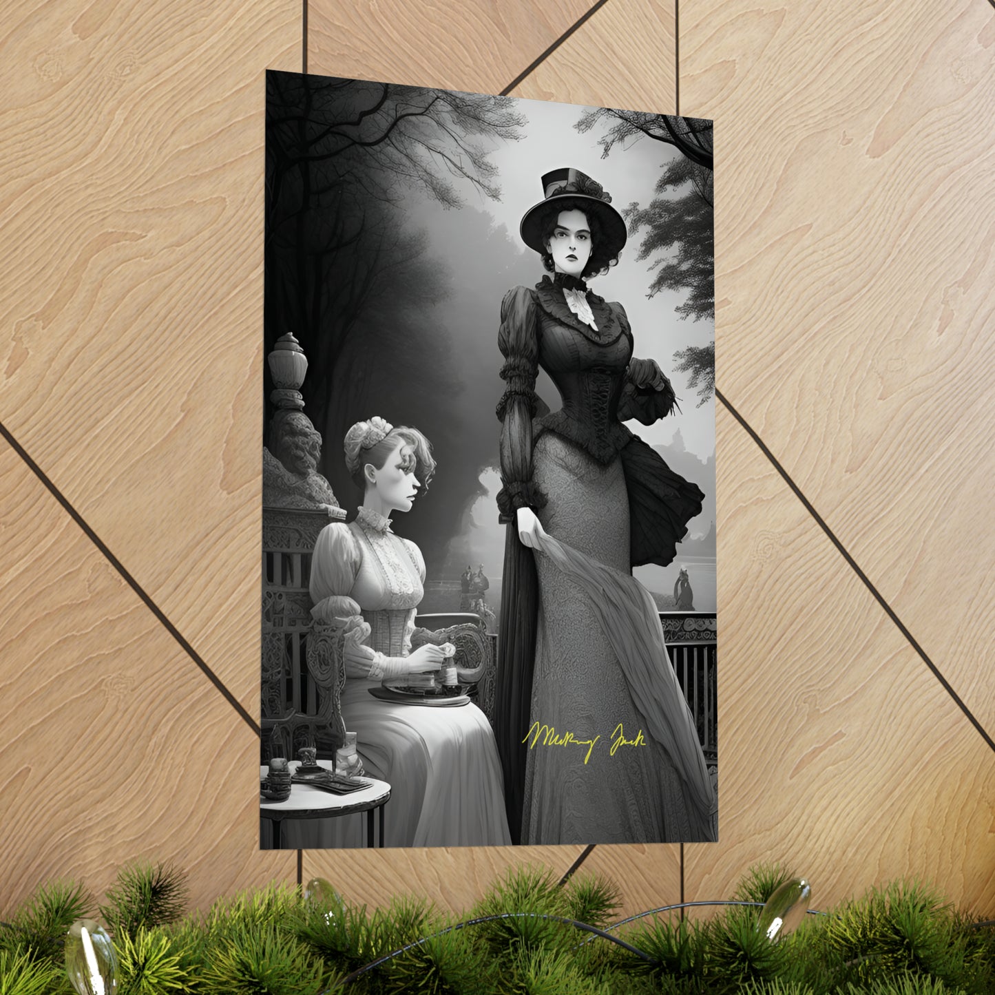 Victorian Ladies Walk Matte Vertical Posters