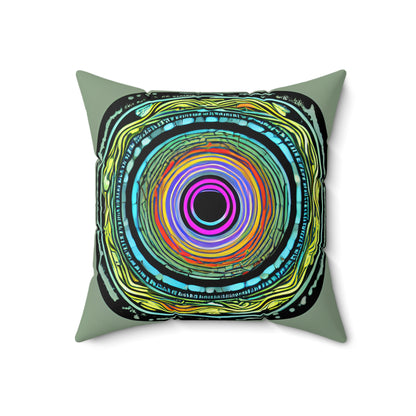 Rings 1 Spun Polyester Square Pillow