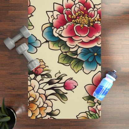 Flowers Melody Rubber Yoga Mat