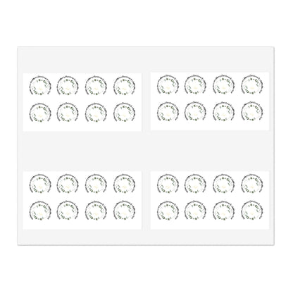 Merry Christmas & Happy New Year Stickers (32 stickers per 11x8.5 size sheet)