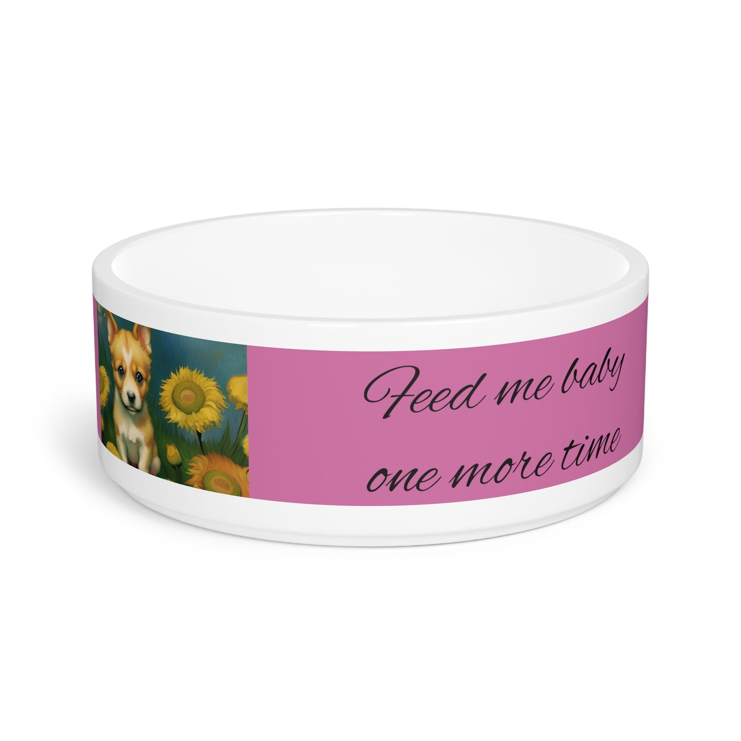 Pet Bowl Feed Me Baby One More Time pink