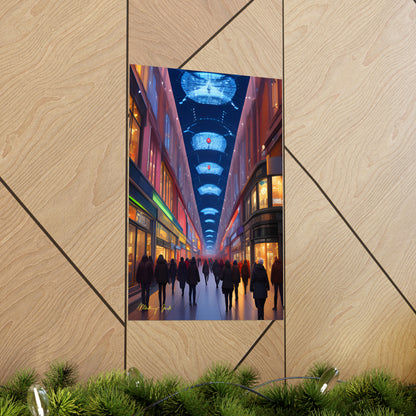 High Street Shoppers Futuristic Matte Vertical Posters