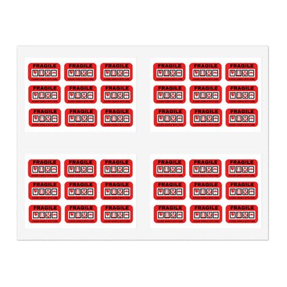 Fragile & Please Handle With Care (36 stickers per 11x8.5 size sheet)