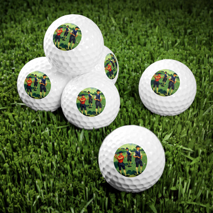 Vintage Golf Balls, 6pcs