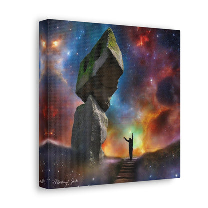 Peaceful Starry Medieval Stone Canvas Gallery Wraps