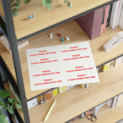 Fragile Sticker Sheets (8 stickers per 11x8.5 sheet)