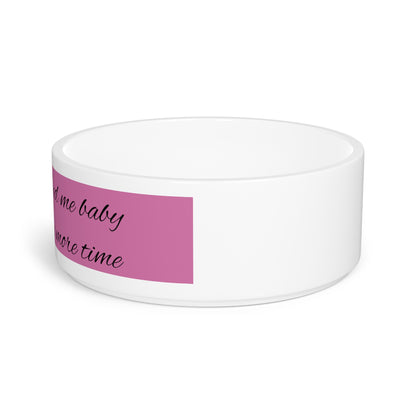 Pet Bowl Feed Me Baby One More Time pink