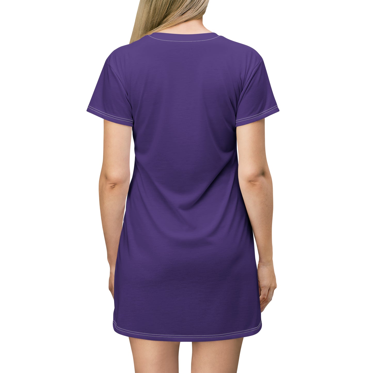 Galaxy T-Shirt Dress (AOP) dark purple