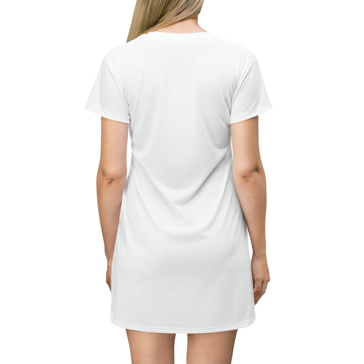 Galaxy T-Shirt Dress (AOP) white