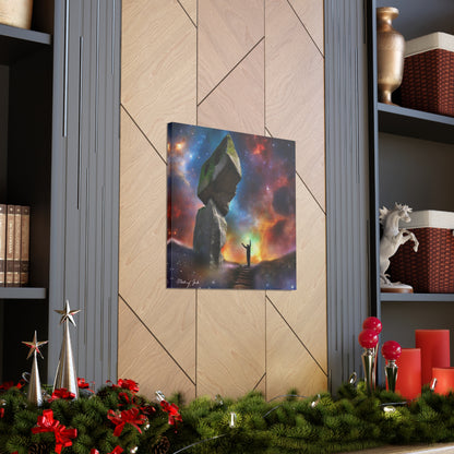 Peaceful Starry Medieval Stone Canvas Gallery Wraps