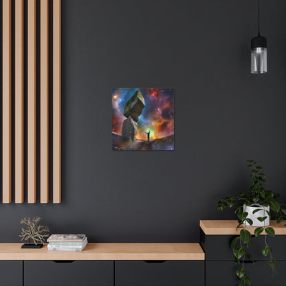 Peaceful Starry Medieval Stone Canvas Gallery Wraps