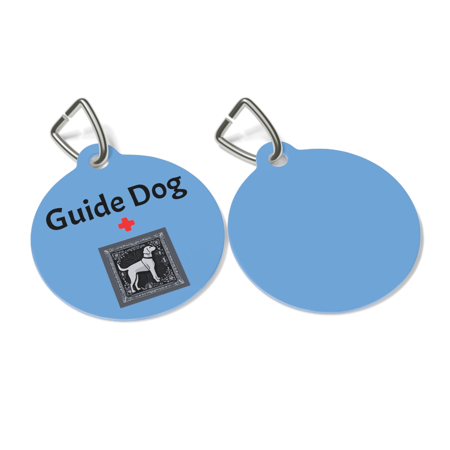 Guide Dog Pet Tag Light Blue