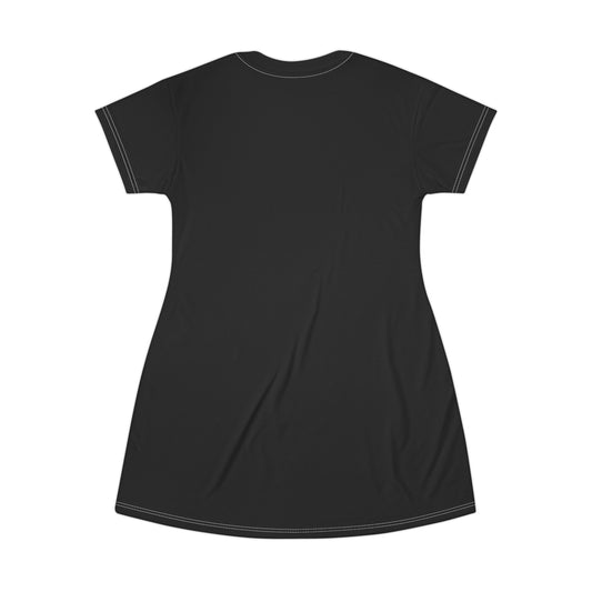 Galaxy T-Shirt Dress (AOP) black