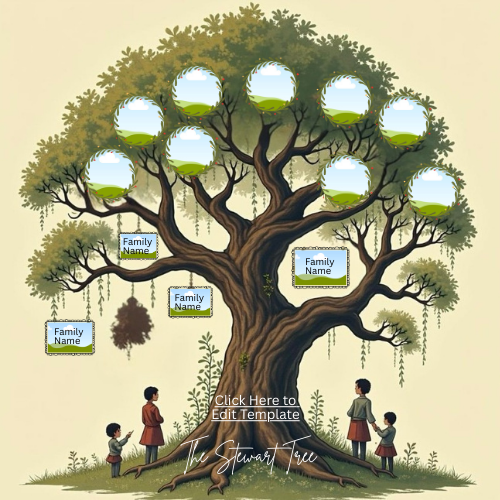 Family Tree Portrait Template 9 Pics