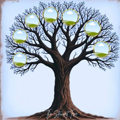 Family Tree Portrait Template 7 Pics Editable
