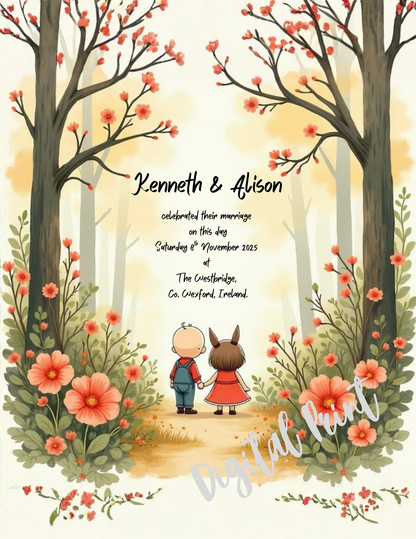 Forest Walk Marriage Memoir Print