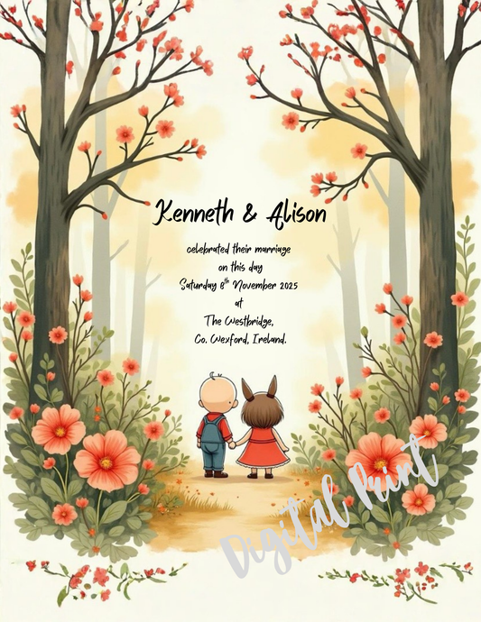 Forest Walk Marriage Memoir Print